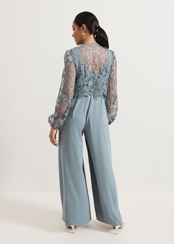 Phase Eight Petite Vanessa Jumpsuit Blue USA | 5487061-YV